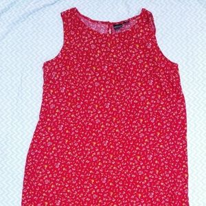 Erika Women's Size 1X Dress Red Sleeveless Slit